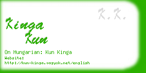 kinga kun business card